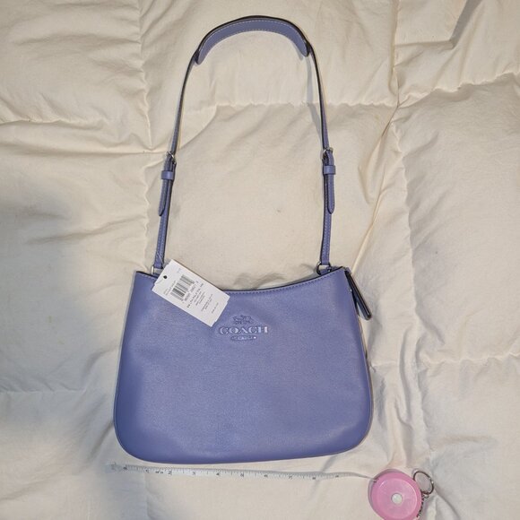 SOLD-Coach Purple Women's Bag W/ Charm - Picture 8 of 8